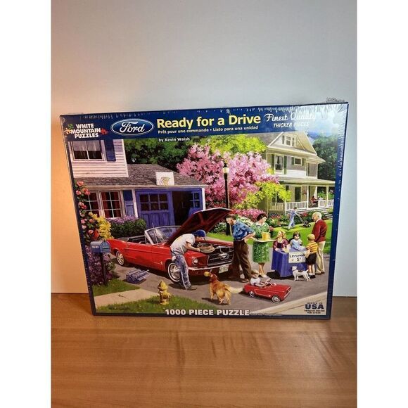 White Mountain Puzzles Ford "Ready for a Drive" 1000 Pieces Jigsaw Puzzle 2014 - Picture 1 of 4